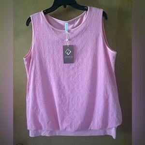 NEW WITH TAGS,  ONE GREEN AND ONE JOUICA HOT PINK TOP, BOTH Size XL. (TWO TOPS)
